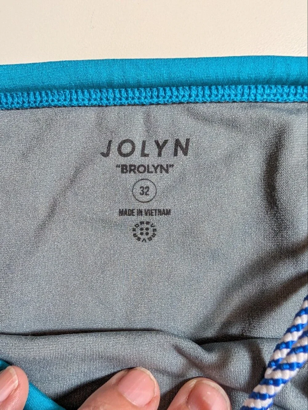 Brolyn By Jolyn Clothing Men's Size 32 Swim Trunks in Teal Blue NWT
